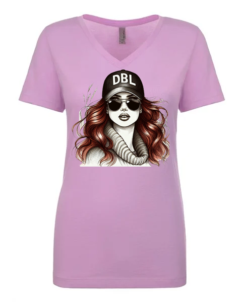 Express Yourself: Death By Lipstick Graphic V-Neck Tee