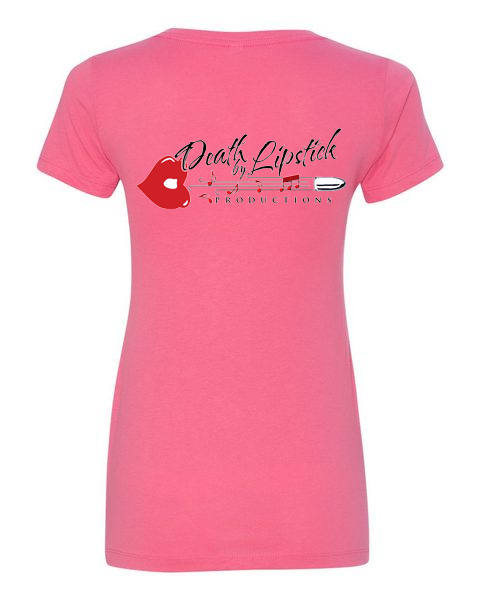 Express Yourself: Death By Lipstick Graphic V-Neck Tee