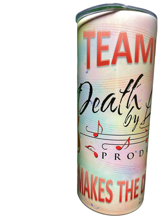 Death By Lipstick Stainless Steel 20 oz Tumbler-Teamwork Edition